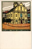 Budapest V. Ferencrendiek temploma, Ferences templom. Wiener Werkstätte stílusú magyar szecessziós l...