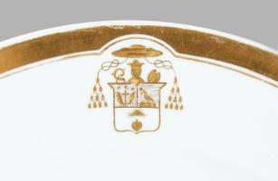 1838 Alt wien tányér, rajta Scitovszky János (1785-1866) bíboros, hercegprímás, esztergomi érsek, a ...