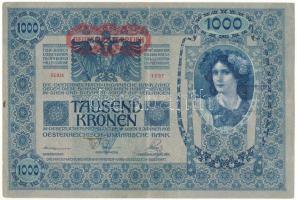 1902. 1000K vízszintes, piros "DEUTSCHÖSTERREICH" felülbélyegzéssel, "1097 49508&quot...