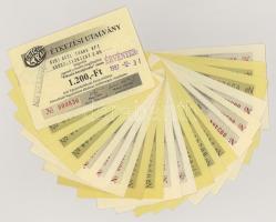 20db-os "Unicum Trade" étkezési utalvány tétel klf címletekkel (200Ft, 500Ft, 1200Ft, 1400Ft), mind bélyegzéssel T:vegyes