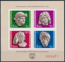 1976 Bélyegnap (49.) vágott blokk, hátoldalán "A MAGYAR POSTA AJÁNDÉKA" felirattal (20.000)