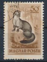 1953 Erdei állatok 50f a nyest balra tolódott