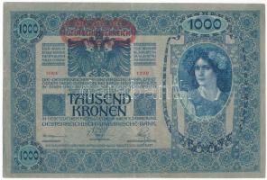 1902. 1000K vízszintes, piros "DEUTSCHÖSTERREICH" felülbélyegzéssel, "1220 12567&quot...