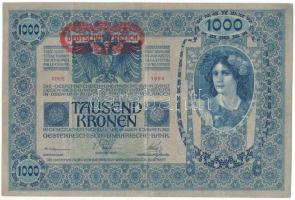 1902. 1000K vízszintes, piros "DEUTSCHÖSTERREICH" felülbélyegzéssel, "1094 05227&quot...