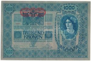 1902. 1000K vízszintes, piros "DEUTSCHÖSTERREICH" felülbélyegzéssel, "1263 38151&quot...