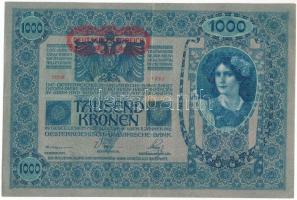 1902. 1000K vízszintes, piros "DEUTSCHÖSTERREICH" felülbélyegzéssel, "1263 56045&quot...