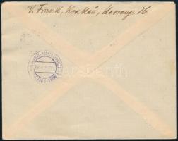 1918 Légi levél Lembergbe / Airmail cover to Lemberg "KRAKAU"