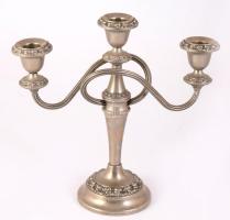 Háromágú fém gyertyatartó, 25x25 cm