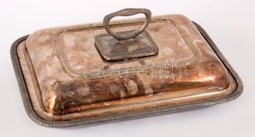 Angol ezüstözött sütőedény, 27x19 cm
