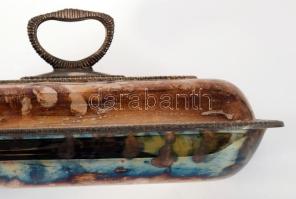 Angol ezüstözött sütőedény, 27x19 cm