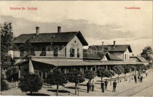 1912 Balatonszentgyörgy, Balaton-Szt.-György; vasútállomás. Neumark Adolf kiadása