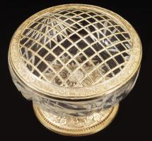 Talpas ezüstözött potpourri, 16x12 cm