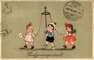 1925 Szívélyes névnapi üdvözlet! / Name Day greeting card (EK)