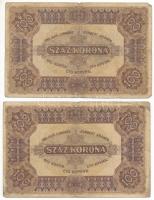 1920. 100K "Orell Füssli Zürich" nyomdahely jelöléssel (2x) T:VG
Adamo K29