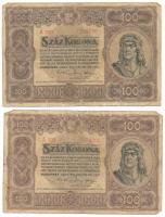 1920. 100K "Orell Füssli Zürich" nyomdahely jelöléssel (2x) T:VG Adamo K29