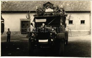 Kolozsvár, Cluj; bevonulás, Tábori Postahivatal autója / entry of the Hungarian troops, Field Post O...