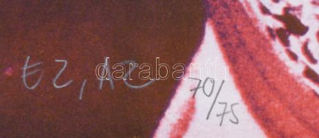 Swierkiewicz Róbert (1942-): Ez, az (1985). Ofszetnyomat, papír. Jelzett, számozott (70/75). 42x30 c...