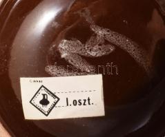 Massányi Ildikó iparművész váza, hibátlan, m: 18 cm