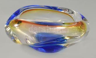 Cseh multicolor színezésű asztaldísz, hibátlan, h: 14 cm