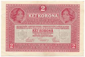 1917. 2K zöld "DEUTSCHÖSTERREICH" felülbélyegzéssel, "1597 279061" T:XF hajtatlan, fo., sarokhajlások Adamo K6