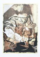 Pásztor Gábor (1933-2012): Csendélet (1990). Litográfia, papír. Jelzett, művészpéldány EA IX/XV számozással. 52x36,5 cm