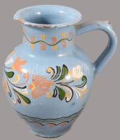 Hódmezővásárhelyi kancsó, mázhibákkal, m: 22 cm