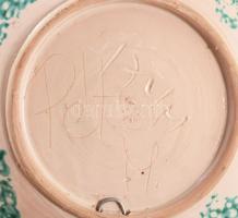 Péter Ferenc iparművész dísztál, jelzett, hibátlan, d: 29 cm