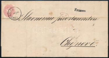 1864 5kr levélen / on cover "CZECHTITZ"