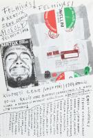 Swierkiewicz Róbert (1942-2019): Bercsényi 28-30, '84 tavasz (Xertox, Felugossy László stb.). Kétoldalas plakát, nyomat, papír, jelzés nélkül, 43,5×34 cm