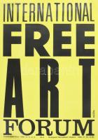 1988 International Free Art Forum, Vigadó Galéria, Bp., plakát, papír, feltekerve, 60×42,5 cm