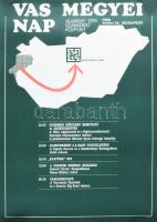 1985 Vas Megyei Nap, Almássy téri Szabadidő Központ, Bp., plakát, papír, feltekerve, 56×40 cm