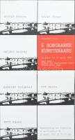 1980 Erdély Miklós, Hajas Tibor, Halász András, Károlyi Zsigmond, Tót Endre, Vető János, 6 Hongaarse Kunstenaars, Gent, belga kiállítási plakát, papír, ázásnyommal, 73×39 cm. Rendkívül ritka!