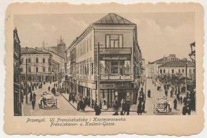 1917 Przemysl, Ul. Franciszkanska i Kazimierzowska / Franziskaner- u. Kasimir-Gasse / street view, f...