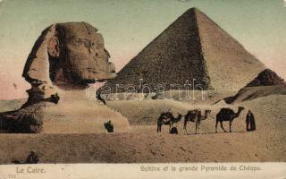 Cairo Sphinx and the Great Pyramid of Cheops (Rb)