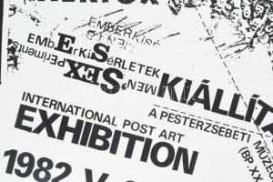 Swierkiewicz Róbert (1942-2019): Xertox csoport, kiállítási plakát, 1982, papír, jelzés nélkül, laps...