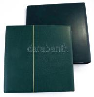 2009-2015 Leuchtturm Magyarország előnyomott albumlapok, 2 db zöld színű gyűrűs albumborítóban