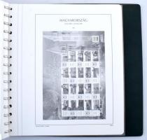 2009-2015 Leuchtturm Magyarország előnyomott albumlapok, 2 db zöld színű gyűrűs albumborítóban