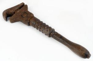 Antik amerikai francia kulcs, h: 38 cm