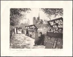 Olvashatatlan jelzéssel: Párizs. Rézkarc, papír. 18×23,5 cm
