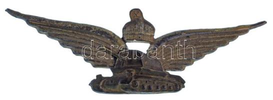 1942-1944 k. "Páncélgépágyús jelvény" bronz gyorsfegyvernem csapatnemjelvénye (32x96mm) T:...