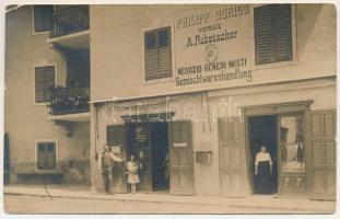 Merano, Meran (Südtirol); Philipp Dorigo vormals A. Rubatscher Gemischtwarenhandlung / Negozio gener...