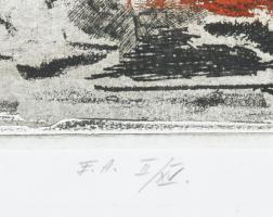 Bodnár Imre (1959-): Vizitáció, 1993. Vaskarc, papír, jelzett. Művészpéldány E.A. II/XV. számozással...