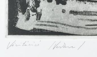 Bodnár Imre (1959-): Vizitáció, 1993. Vaskarc, papír, jelzett. Művészpéldány E.A. II/XV. számozással...