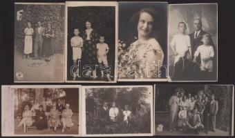 cca 1930-1940 Erdélyben készült felvételek (Buziásfürdő, Resicabánya, Marosvásárhely), 7 db fotólap, 9x14 cm