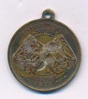 Osztrák-Magyar Monarchia 1914. "Ferenc József - II. Vilmos - 1914 Augusztus" Cu propaganda érem füllel (27mm) T:XF ragasztásnyom Austro-Hungarian Monarchy 1914. "Franz Joseph - Wilhelm II - 1914 August" Cu propaganda medal with ear (27mm) C:XF glue mark