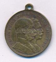 1914. "Ferenc József - II. Vilmos - 1914 Augusztus" Cu propaganda érem füllel (27mm) T:XF ...