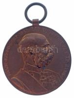 1898. "Jubileumi Emlékérem a Fegyveres Erő Számára / Signum memoriae (AVSTR)" bronz kitüntetés mellszalag nélkül, füllel, karikával T:XF
