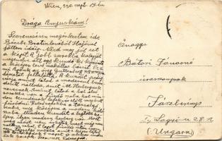 1930 Wien, Vienna, Bécs; Buchdrucker-Herberge / book publishing advertisement, hotel (Rb)