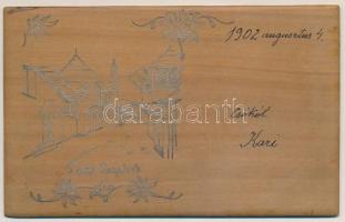1902 Sarajevo, Staro Sarajevo - thick wooden postcard