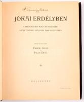 Jókai Erdélyben. A legnagyobb magyar regényíró születésének századik forduló évében. Összeáll.: Tabéry Géza és Incze Ernő. Nagyvárad, 19236, (Sonnenfeld-ny.), 191 p. Gazdagon illusztrált. Kiadói aranyozott kiadói egészbőr-kötésben, a borítón sérülésekkel. Névre szóló, kizárólag előfizetők számára készült könyv, könyvárusi forgalomba nem került, képek hiányoznak.